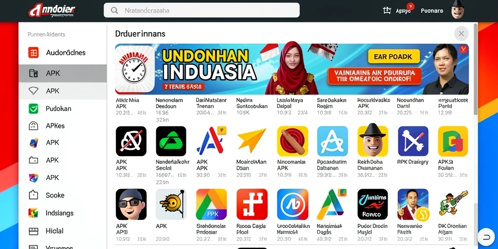 Tampilan layar utama yang menarik perhatian.