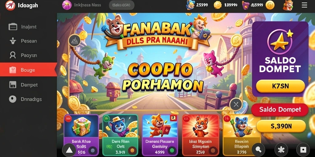 Tampilan antarmuka permainan yang menarik.