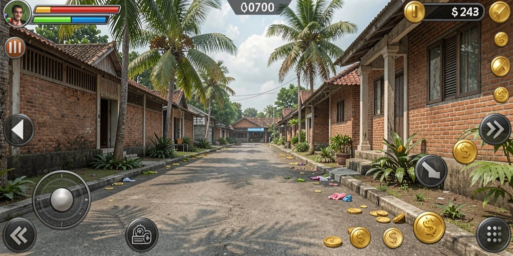 Tangkapan layar menampilkan momen aksi intens.